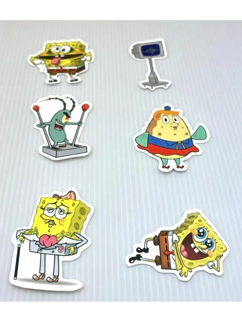 SpongeBob SquarePants 6pc Vinyl Stickers Lot Cartoon Water Bottle Laptop Decals